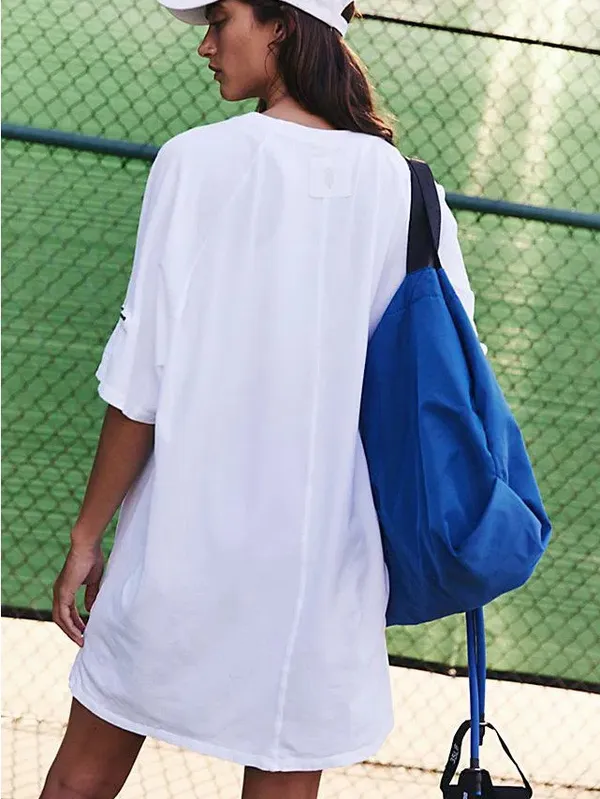 Free People Hot Shot Tunic Tee White - Image 3