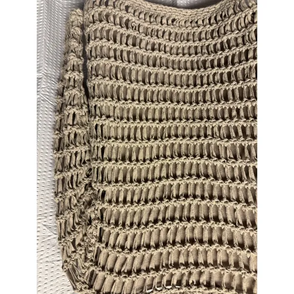 John Paul Richard‎ Women's Sweater Petite SZ S Beige Fisherman Mesh Open Knit - Image 10