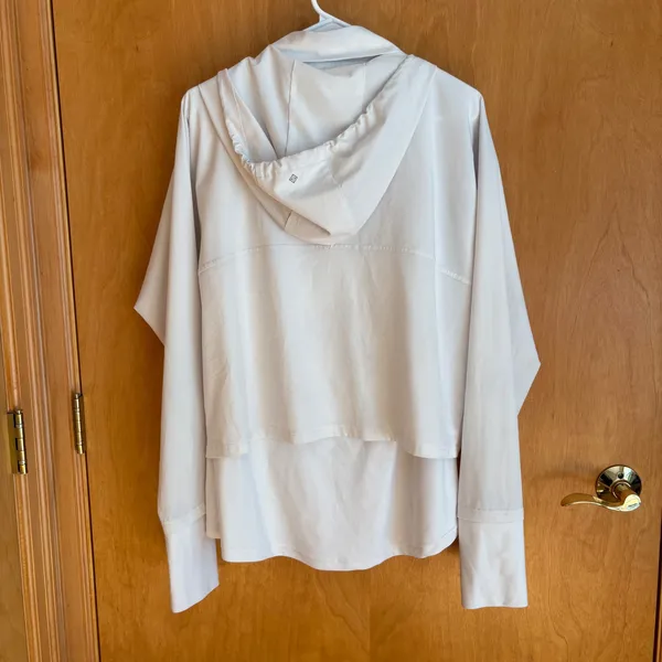 Antonio Melani White Layered Hooded Lightweight Jacket‎ Womens Size L - Image 4