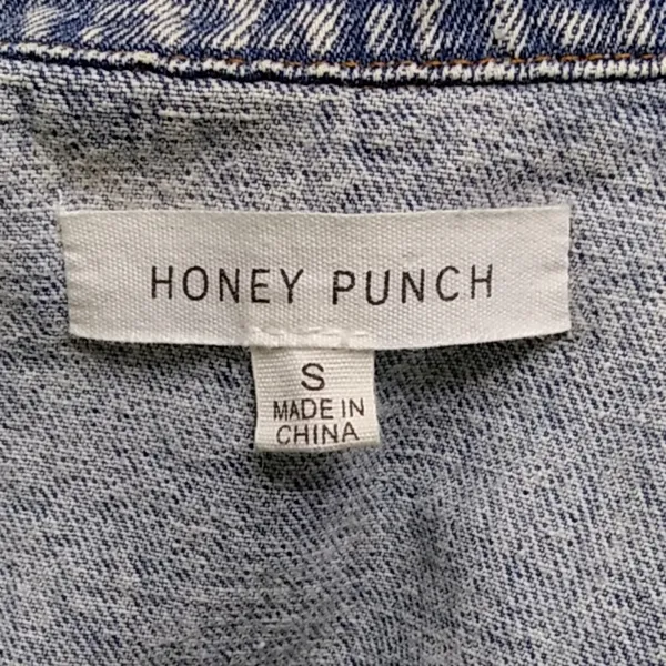 Honey Punch Patch Denim Jean Jacket Sz S - Image 9