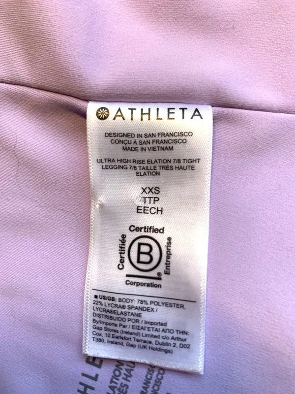 Athleta Elation 7/8 Leggings XXS Purple Powervita Ultra High Rise Yoga - Image 9