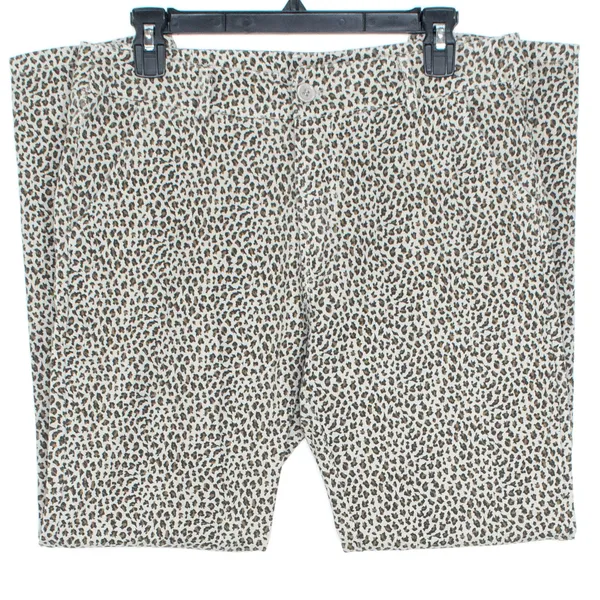 Soft Surroundings Pants Leopard Minimalist Safari Neutral Casual Boho Brown 8P - Image 3