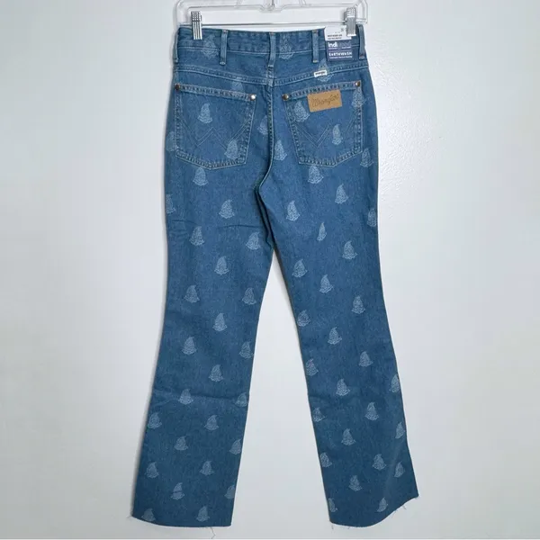 NWT WRANGLER Westward‎ 626 High Rise Bootcut Paisley Print Indigood Size 26 x 32 - Image 5