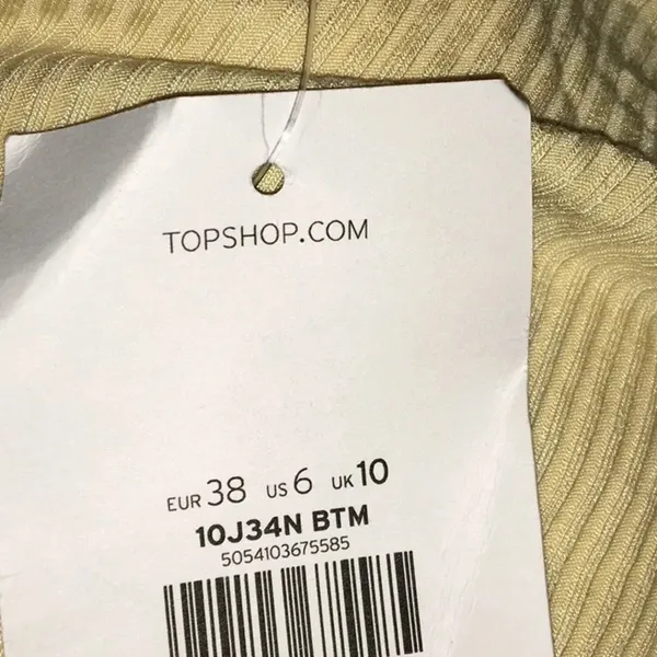 TopShop Ribbed Button Down Mini Dress Tie Sleeve 6 v6x - Image 5