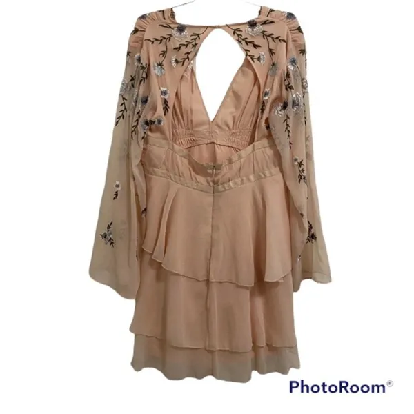 ✨ ASOS DESIGN tiered ruffle mini dress with embroidery and waist detail - Image 2