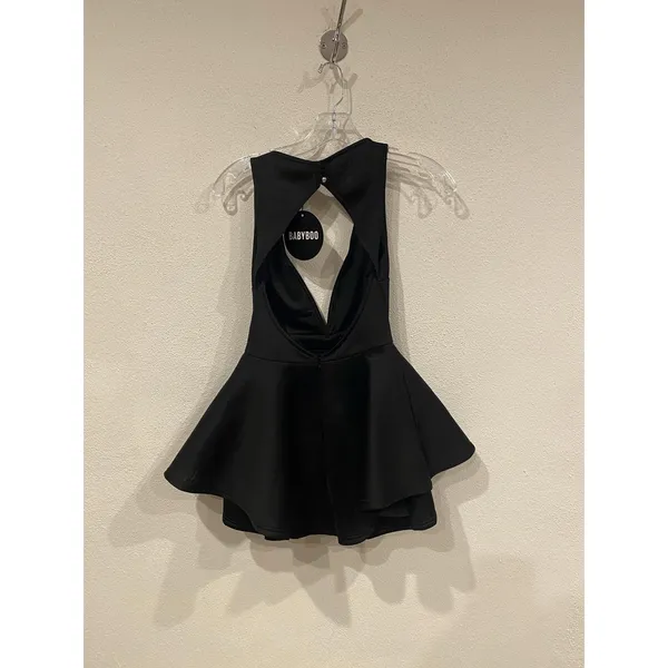 Babyboo Fashion Holli Playsuit Womens Small Black Halter Backless Skater Mini - Image 6