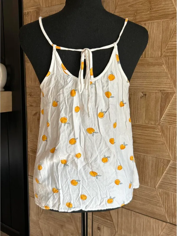 A New Day Women's Tank Top Size S White Summer Flowy - Image 3