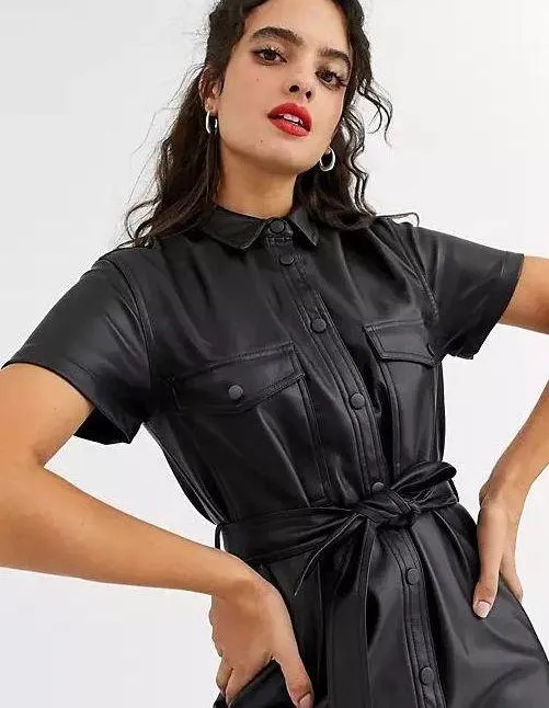 Forever 21 Faux Leather Dress - Image 4