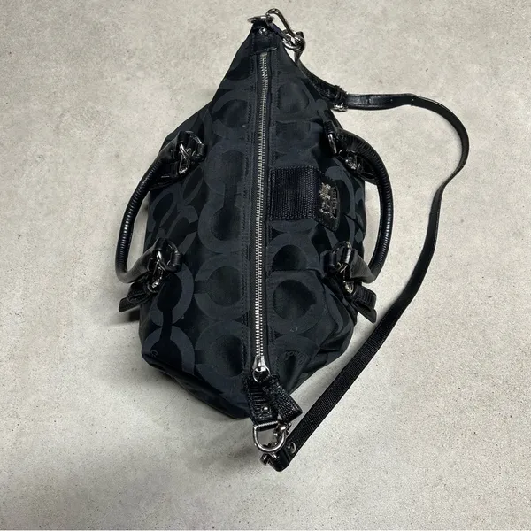 Coach Signature Madison Satchel Crossbody Purse Black Monogram *NO HANG TAG - Image 5
