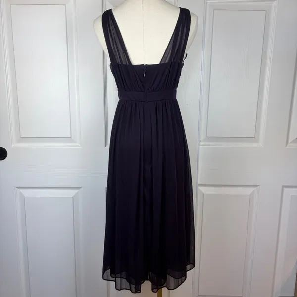 Dressbarn purple beaded waist midi dress - Image 4