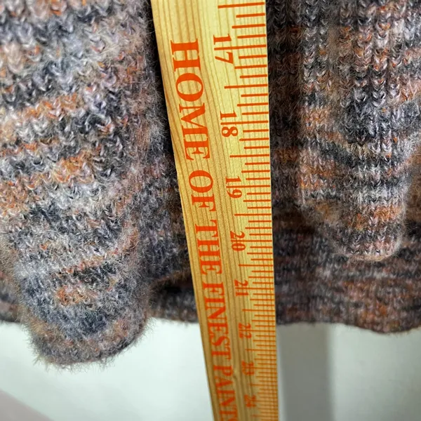 Madewell Space-Dyed Crop Pullover Sweater Size Large Multicolor Wool‎ Blend - Image 5