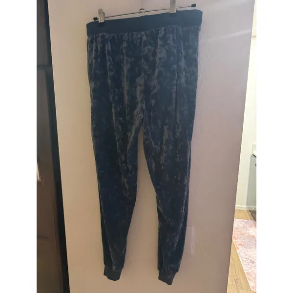 Aerie Women Navy Blue Crushed Velvet Joggers Drawstring Waist Pockets Size S - Image 4