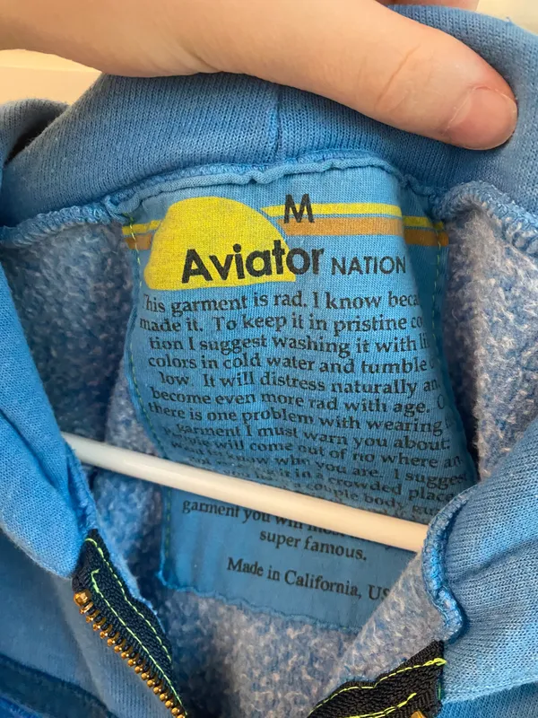 Aviator Nation 5 Stripe Hoodie - Image 2