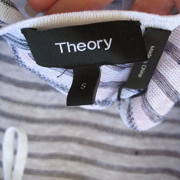 NWT Theory Low Back Striped Pullover Knit Top - Image 8