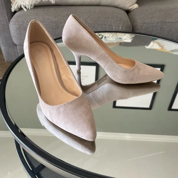 Qupid Nude Neutral Kitten Heel - Image 2