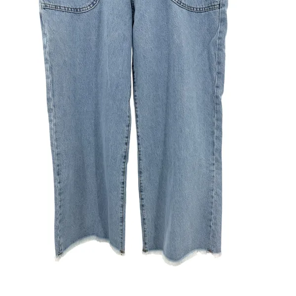 Lola Reese Jeans High Rise Wide Leg Crop Jeans‎ Light Wash Belted Womens Size 30 - Image 10