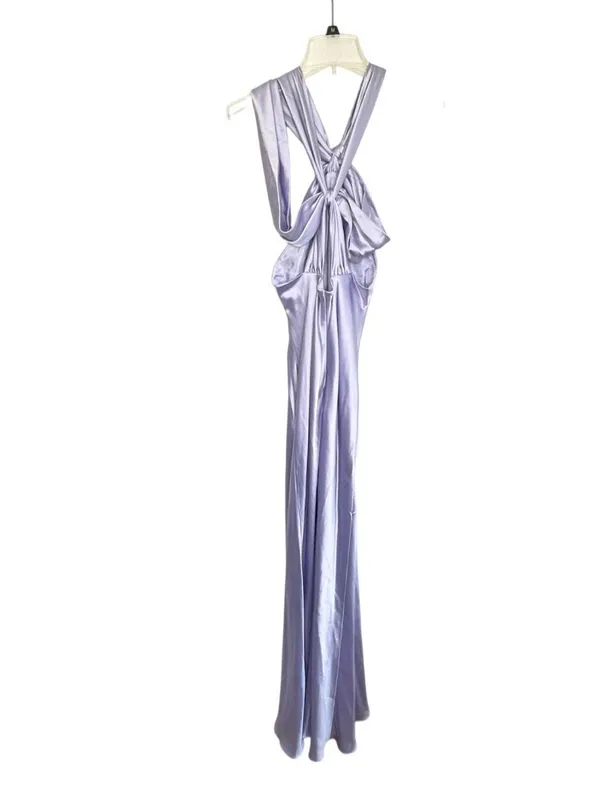 ABS Evening Allen Schwartz Purple Formal Long Dress Women Size 8 - Image 6