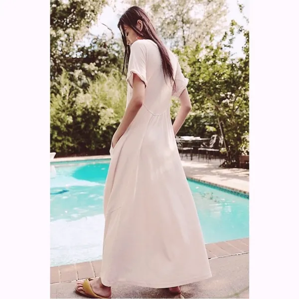 Free people beach maxi dress in cream au lait - Image 2