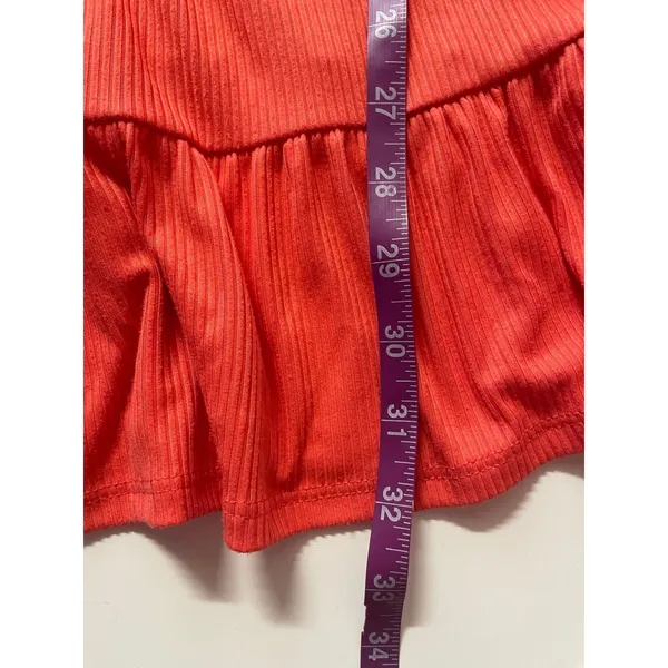 No Boundaries Reddish Pink Ribbed Summer Dress Size M - Image 8