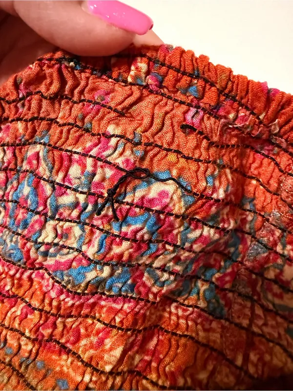 Hippie Pants harrem pants, flowy and soft rayon, bohemian print, pull up, sz M/L - Image 8