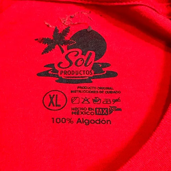 Sol‎ Productos Puerto Vallarta Mexico Turtle Embroidered Tourist Red T-Shirt XL - Image 4