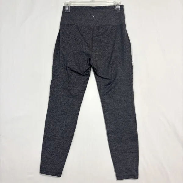 Old‎ Navy Go-Dry Active Leggings Gray Moto Pintuck Athletic Pants Yoga Medium - Image 5