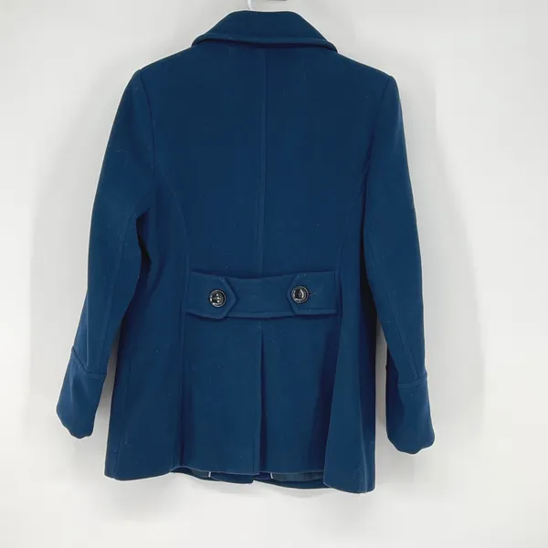 Preston of York Women's Blue Wool Blend Button Front Coat Size‎ 8 - Image 2