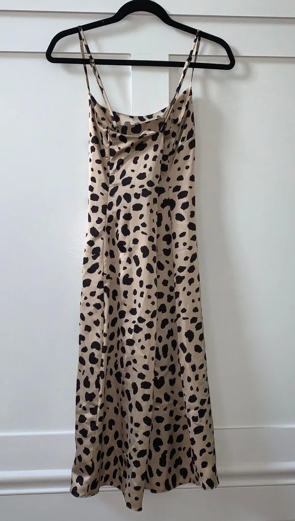 Satin Midi Slip Dress - Image 4