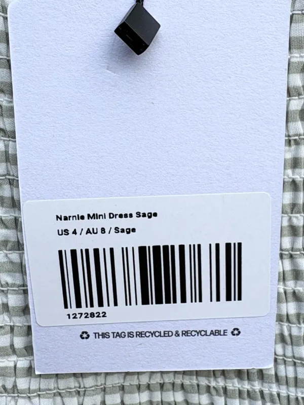 NWT Princess Polly Narnia Bubble Hem Mini Dress Sage Size 4 - Image 6