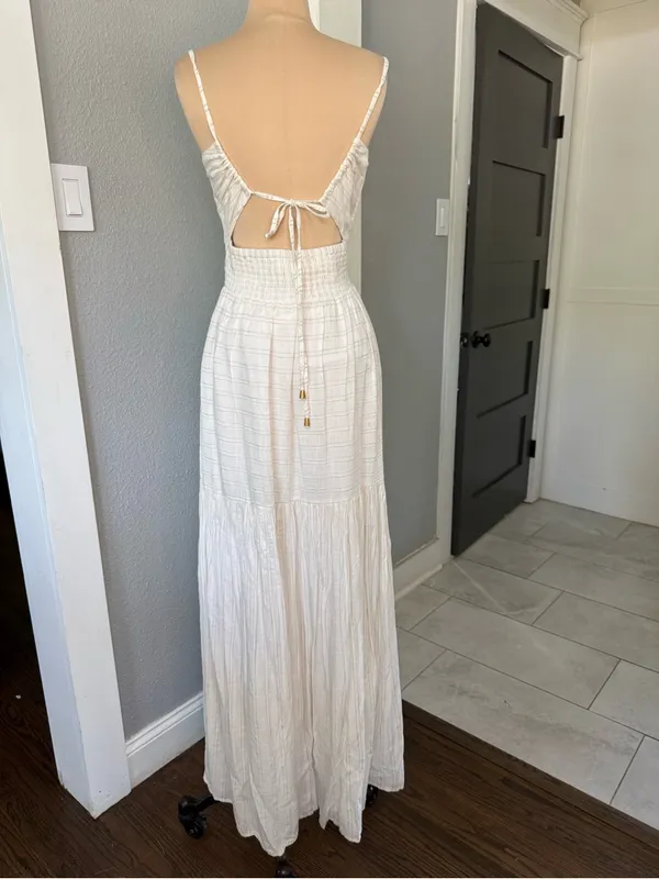 NWT Revolve L*Space Zuri Maxi Dress in Cream Size XL - Image 7