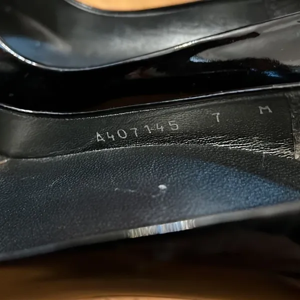 Stuart Weitzman Black‎ Patent Leather Platform Peep Toe Pumps Size 7M - Image 11