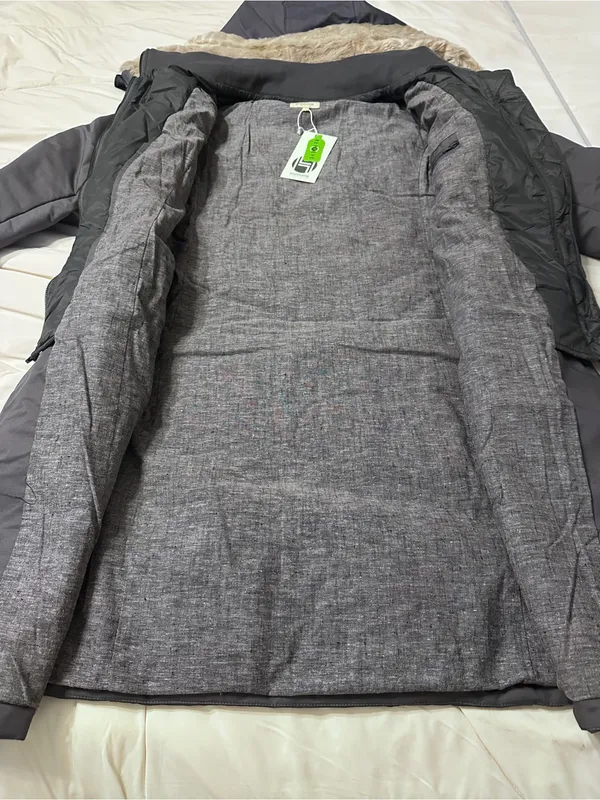 Hoodlum Women's Gray Insulated 2 in 1 Hooded Long Puffer Coat - NWT - Size L - Image 6
