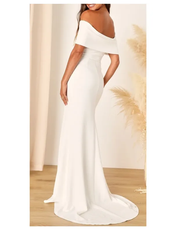 Lulu's Off-Shoulder Exceptional Romance Mermaid Maxi Dress XL White NWT - Image 2