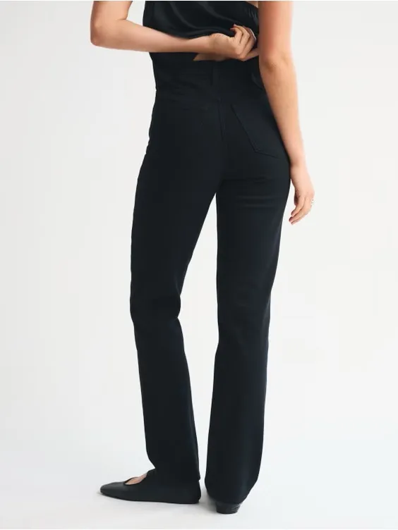 ABERCROMBIE The 90's Straight Ultra High Rise Black Jeans Sz 28 - Image 5