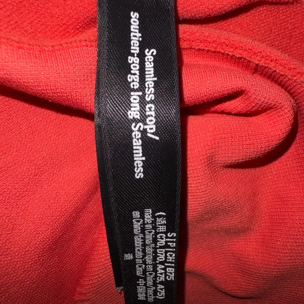 Pink Victorias Secret Active Seamless Crop Sports Bra Coral Orange Small - Image 6