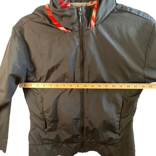 Nike Windbreaker Jacket Black Full Zip Hooded Mesh Lined‎ Sporty Women Small 4-6 - Image 6