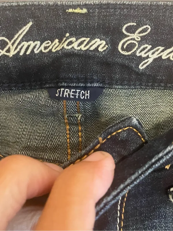 American Eagle Jeans Women’s 2 Skinny Stretch Dark Blue Wash Low Rise - Image 12