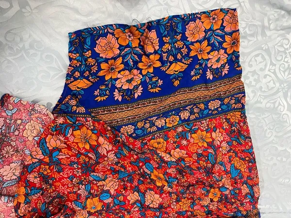Paparazzi Multicolor Floral Kimono - Blue & Orange & Pink size medium - Image 9