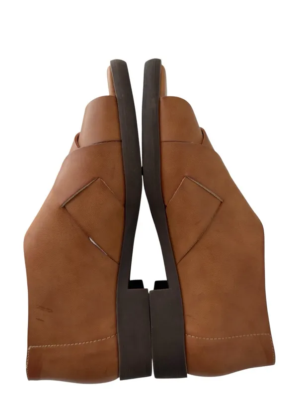 New FRYE AND CO. Tulia Cognac Vegan Leather Criss Cross Open Instep Sandals 6.5 - Image 11