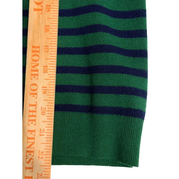 Maeve By Anthropologie Harmon Sweater Tee Green-Blue Stripes Short Sleeve Sz XS - Image 8