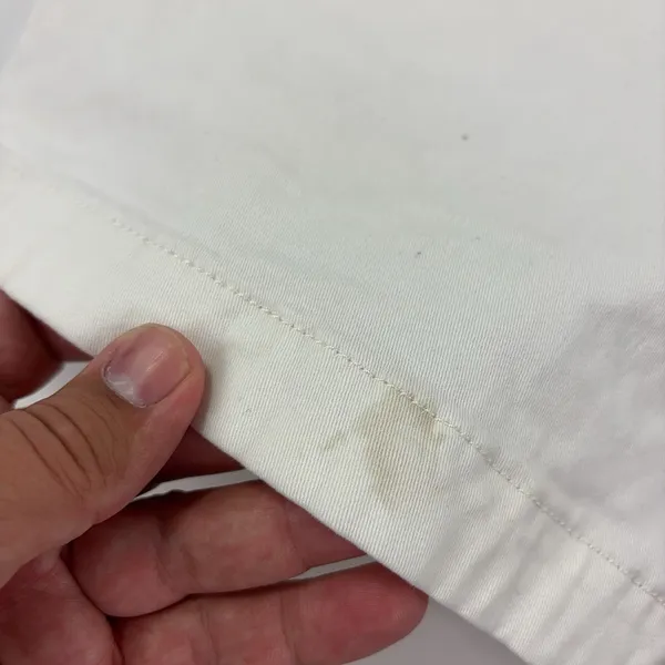 Maeve Anthropologie Pants Womens 2 White Cropped Wide Leg Twill Pleated Stretch - Image 3