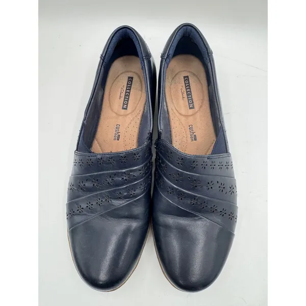 Clarks‎ Loafers Women's Collection Cushion Soft Navy Blue 7.5M - Image 7