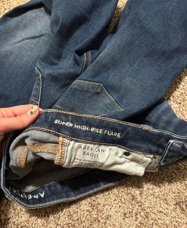American Eagle High Rise Flare Jeans - Image 4