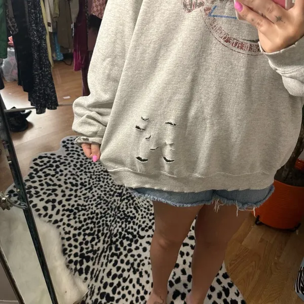 Pink Floyd Crew Neck Distressed Pullover Sweatshirt Gray Size 1X - Image 7