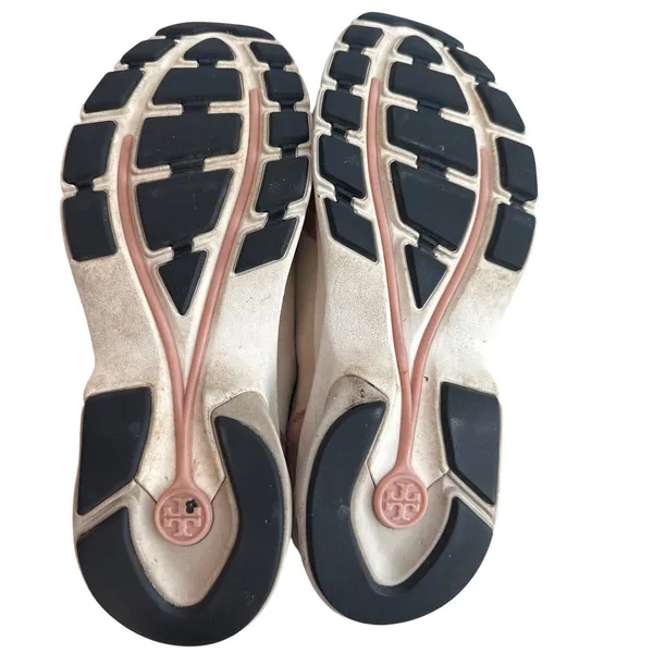 Tory Burch Good Luck Trainer Suede Chunky Sneakers Pink Moon Cream Size 10 - Image 6
