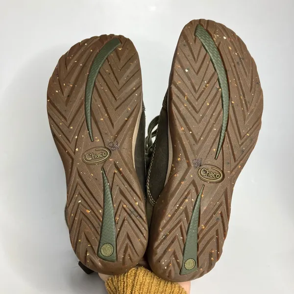 Chacos Barbary Ivy lace up boots‎ with fold over knit collar women's size 7 - Image 7