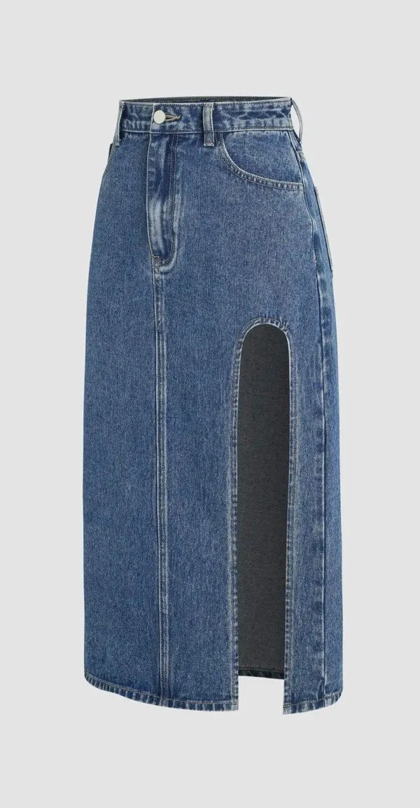 Cider Denim Midi Skirt - Image 4