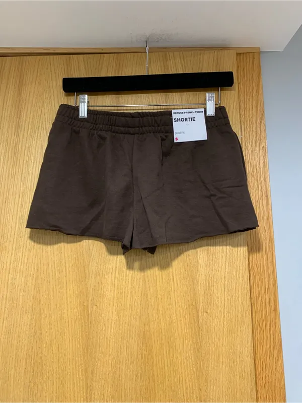 Refuge French Terry Brown Shorts - Size Small - Image 2
