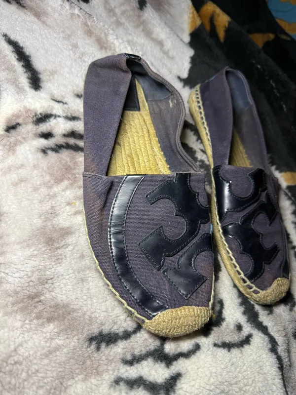 Tory Burch Navy Blue Lonnie Espadrille Flats - Image 2