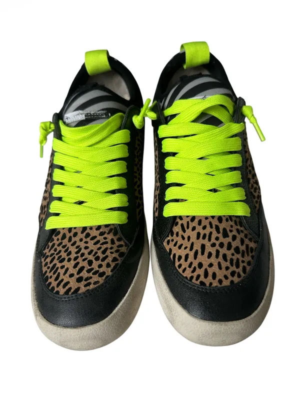 Gianni Bini Kaekko Glitter Star Leopard Print Sneakers - Image 2